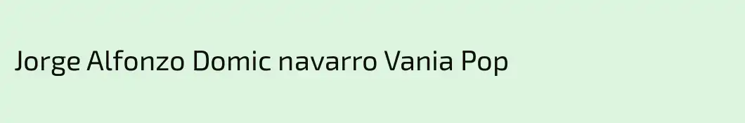 Jorge Alfonzo Domic navarro Vania Pop